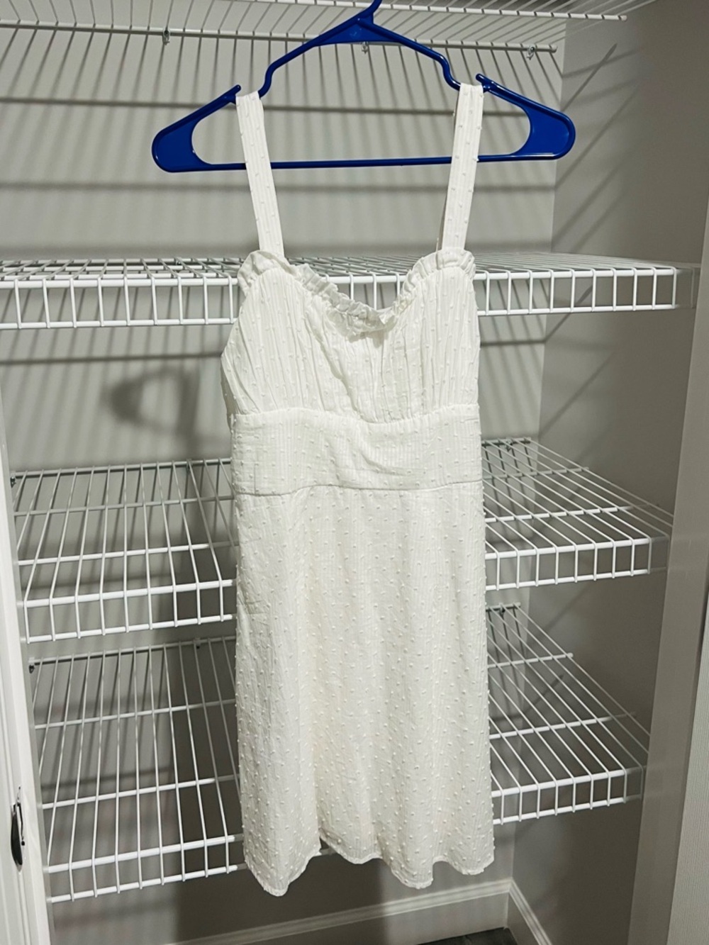 Blue Rain White Mini Dress